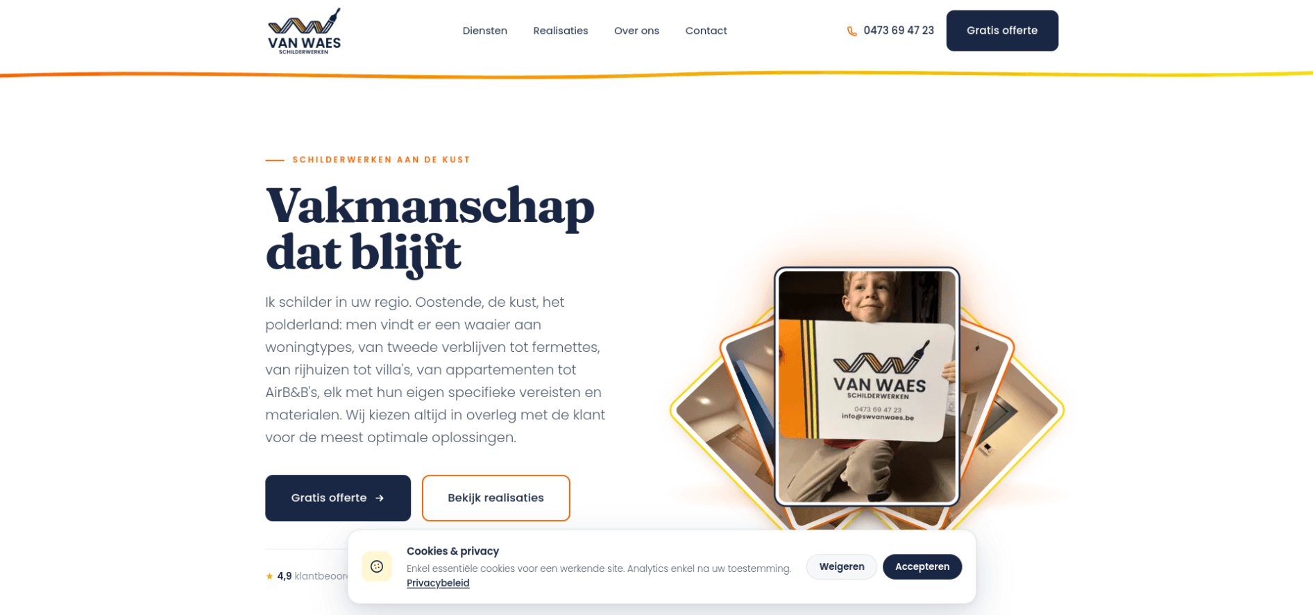 Screenshot Van Waes Schilderwerken